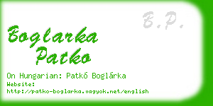 boglarka patko business card